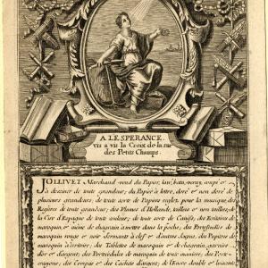 Trade card of Jollivet, stationer ©Trustees of the British Museum Trade card of Jollivet, stationer ©Trustees of the British Museum
